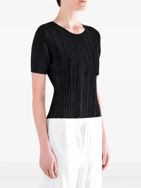 Tričko Pleats Please Issey Miyake čierna