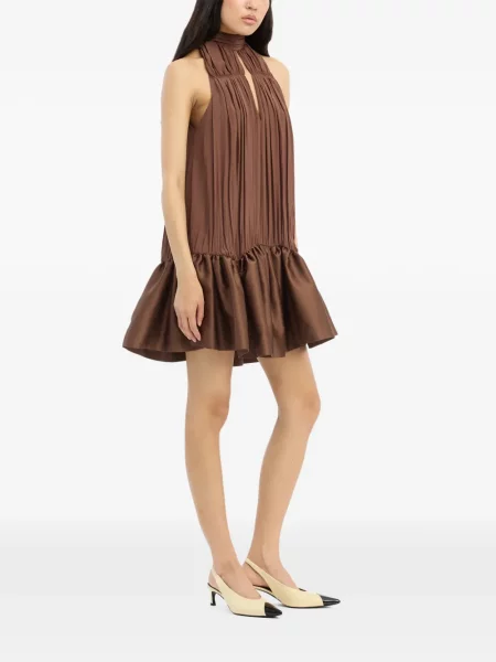 Rochie mini Rotate Birger Christensen de costum maro