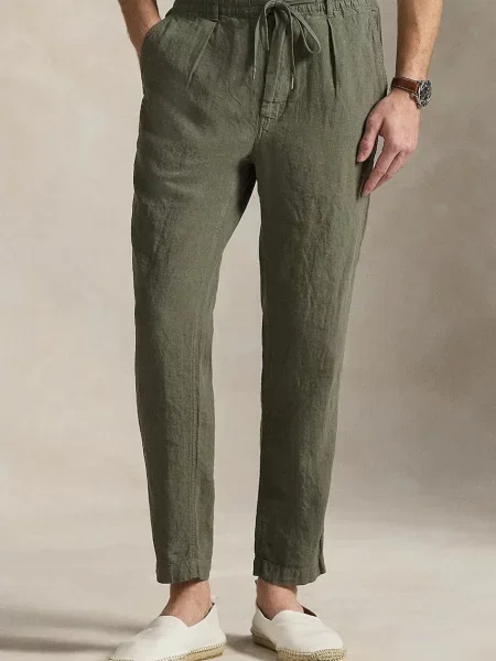 Ленен панталон Polo Ralph Lauren зелено