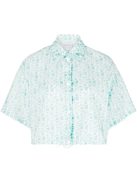 Cropp cămașă Moncler cu imagine albastru