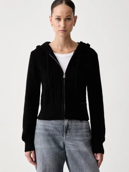 Guess Jeans cardigan pentru femei cu amestec de lână negru