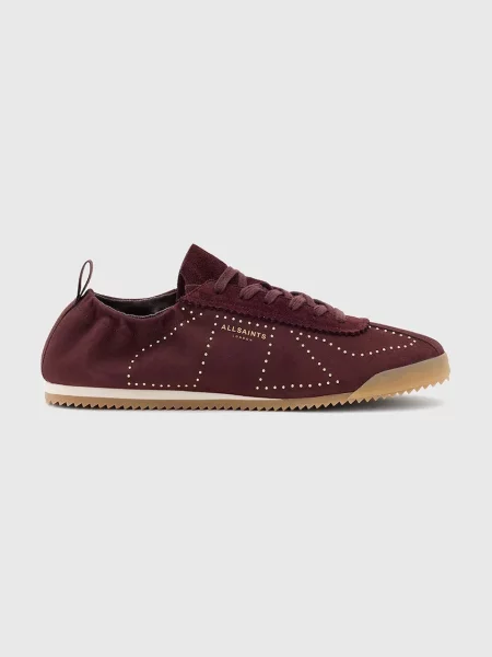 Кожени маратонки AllSaints Kenny Stud Runner червено
