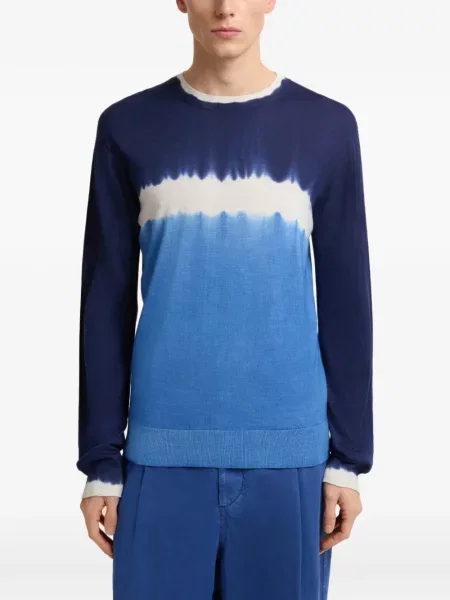 Kravata Marni s kulatým výstřihem s vázáním modrá