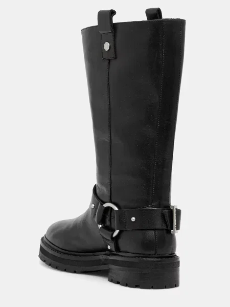 Barbour ghete de piele Freya cu plat negru