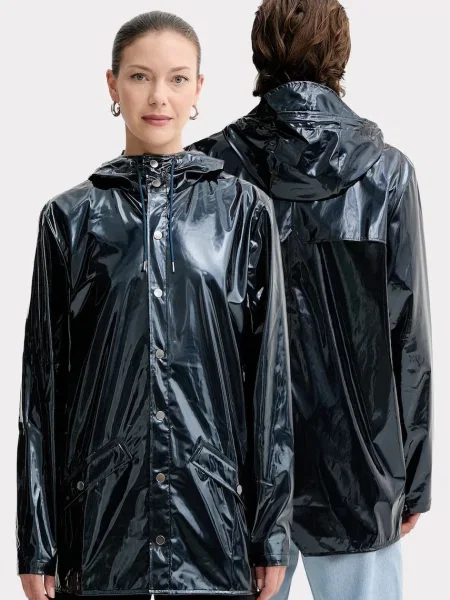Яке Rains Jacket преходен модел тъмносиньо