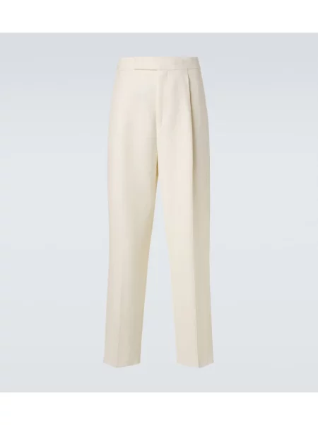 Pantaloni Zegna de lână alb
