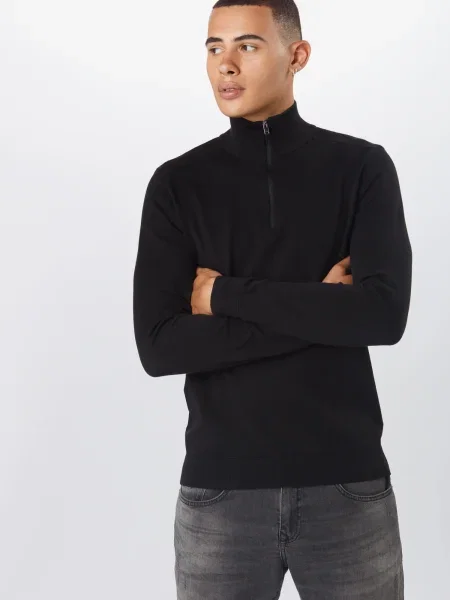 SELECTED HOMME Pulover Berg' negru