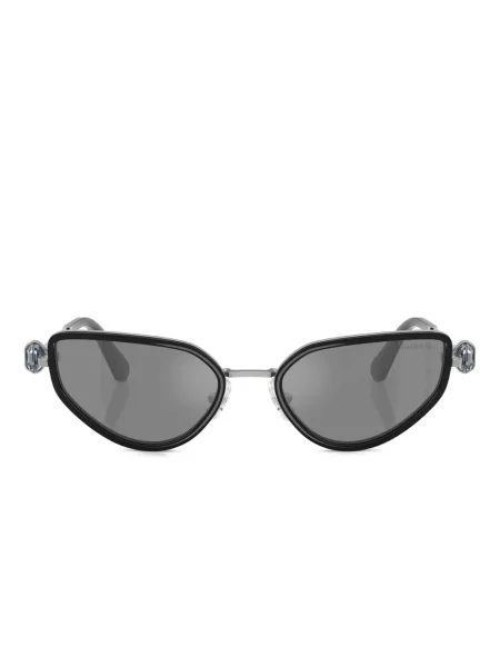 Sunčane naočale mačje oči Swarovski Eyewear s kristalima crna