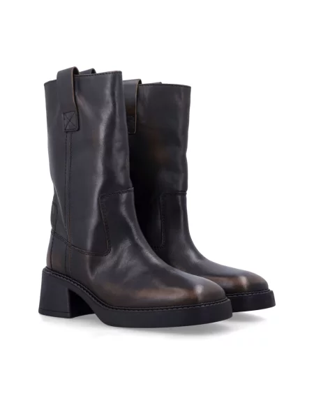Buty do kostki Miista skórzane brązowe