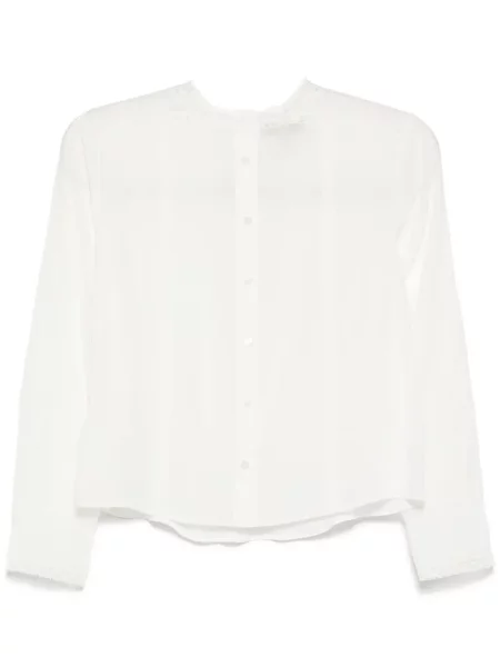 Топ Shiatzy Chen бродиран от шифон бяло