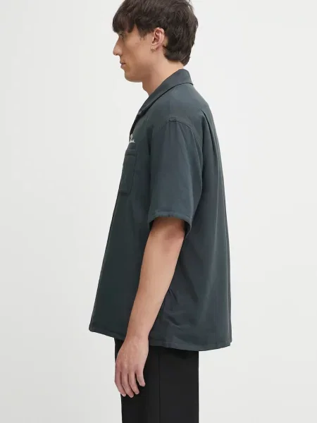 Visvim cămașă grayson down cu guler clasic regular negru