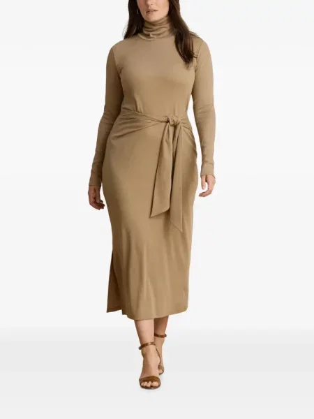 Μίντι φόρεμα Lauren Ralph Lauren γραβάτες καφέ