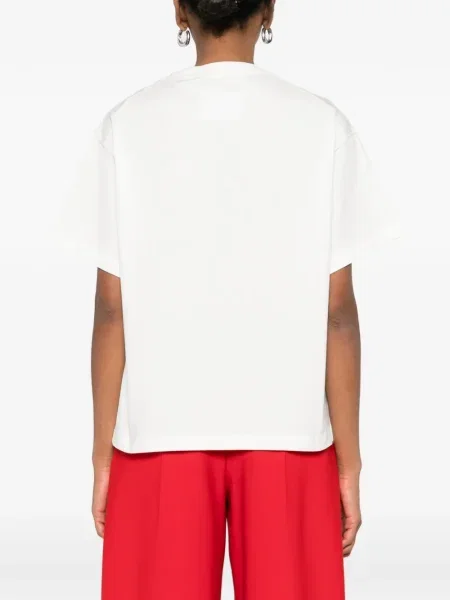 Tricou Jil Sander cu decolteu rotund alb