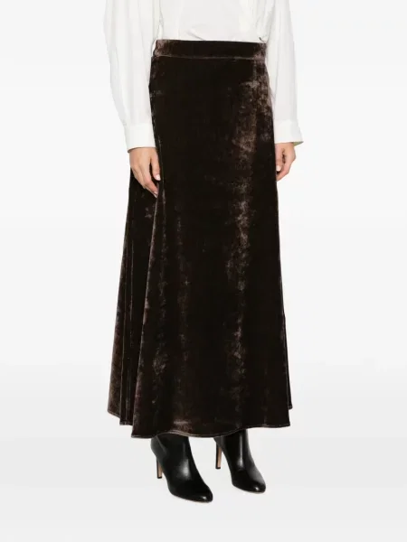 Fusta maxi Jcsophie de catifea maro