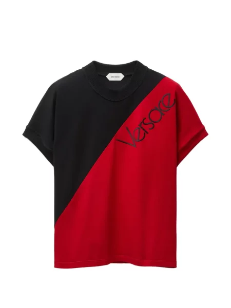 Tricou Versace cu broderie roșu