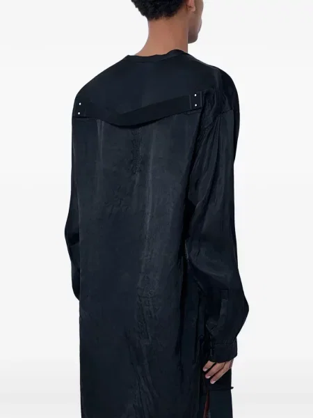 Cămașă Rick Owens cu decolteu în V negru
