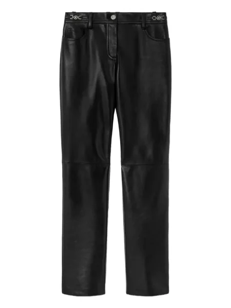 Pantaloni Versace din piele negru