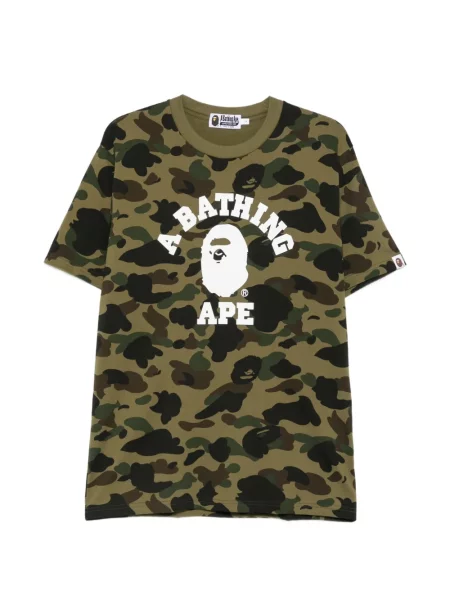 Tricou A Bathing Ape® cu imagine cu model camuflaj verde