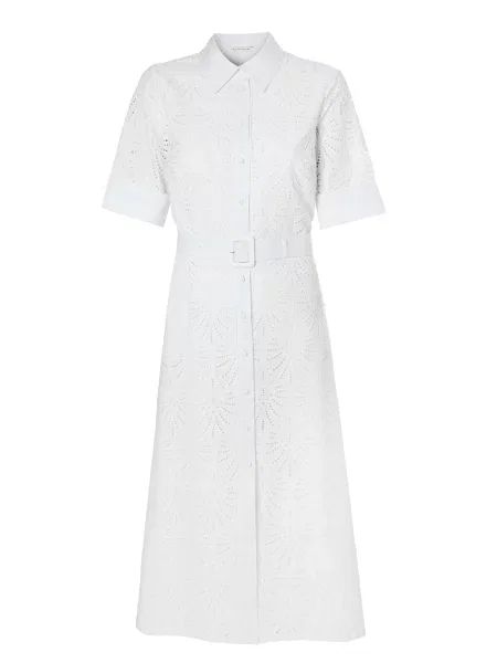 TATUUM Rochie tip bluză BORDINA' alb