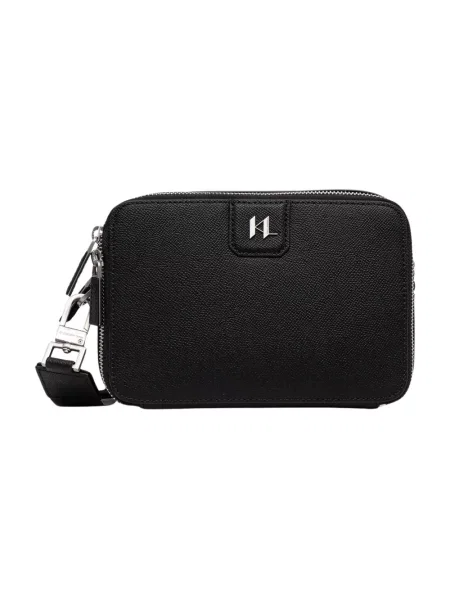 Karl Lagerfeld saszetka skórzana K/MONOGRAM czarna