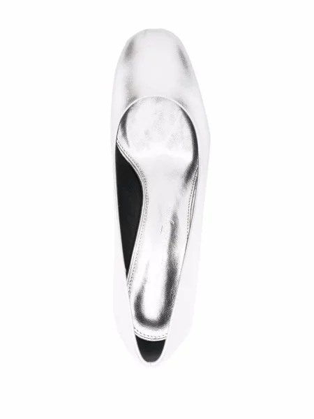 Pantofi cu toc Ferragamo din piele slip-on gri