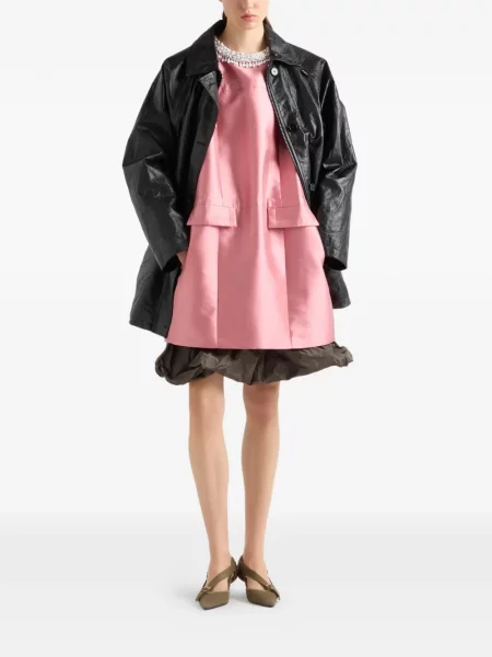 Rochie mini Prada cu broderie de costum roz