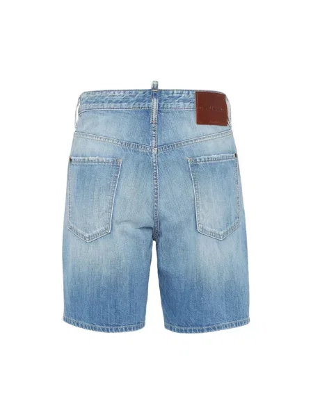 Szorty jeansowe Dsquared2 klasyczne z 5 kieszeniami niebieskie