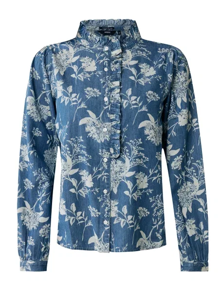 MEXX Bluză verde petrol alb