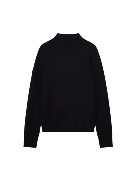 Sweter z golfem Emporio Armani Ea7 wełniany czarny