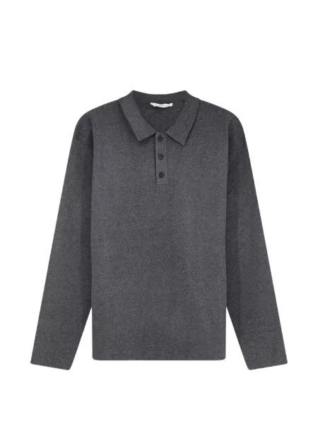 Lung tricou polo Hevo gri