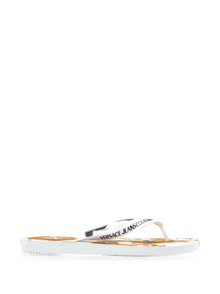 Șlapi Versace Jeans Couture cu imagine alb