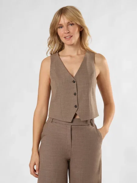 MAX&Co. Kamizelka Camping Kobiety brązowy|szary marmurkowy 36 szara