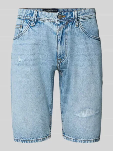 Szorty jeansowe o kroju slim fit z 5 Tom Tailor Denim