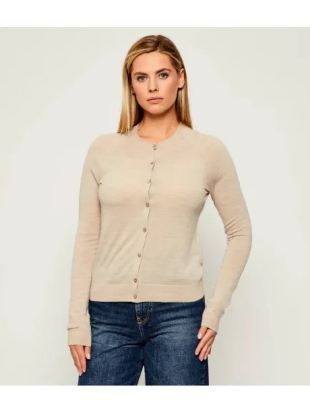 BOSS cardigan din lână light bej