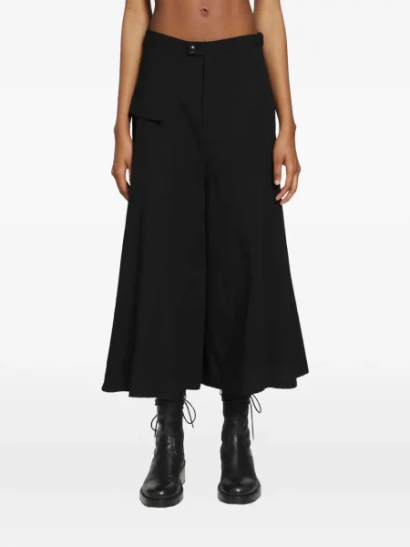 Pantaloni Yohji Yamamoto evazate negru