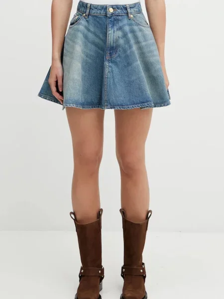 GANNI spódnica jeansowa niebieska