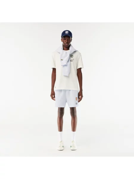 Lacoste Czapka Z Daszkiem 3D Z Haftowanej Piki Bawełnianej granatowa