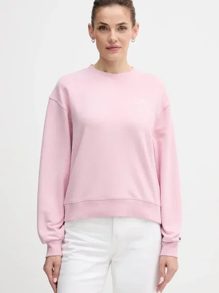 Tommy Hilfiger bluza z aplikacją różowy