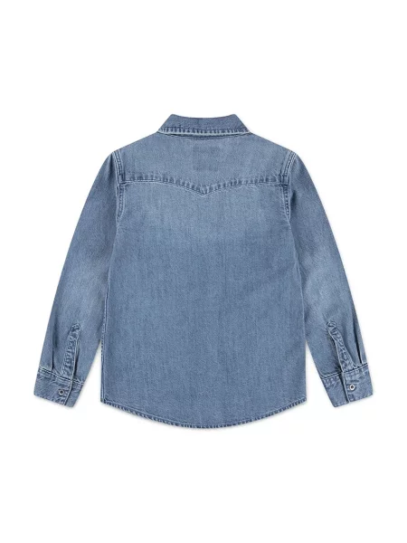 Levi's cămașă pentru copii din denim NEW BARSTOW WESTERN SHIRT albastru