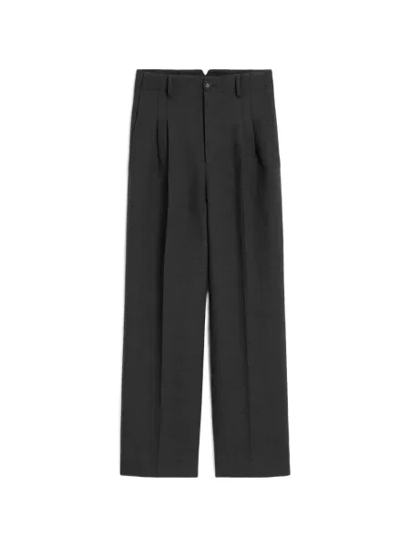 Pantaloni Ami Paris de lână gri