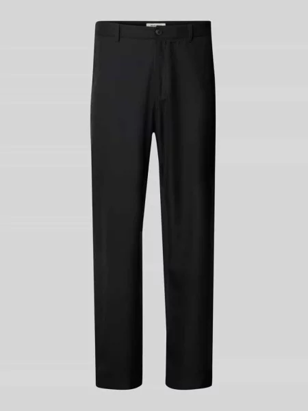 Spodnie z mieszanki wełny z z tyłu model ‘Henry trousers’ Wood Wood czarne