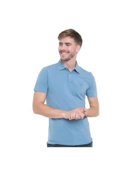 Koszulka polo Guess niebieska