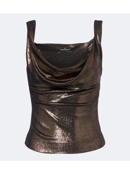Top Vivienne Westwood drapat maro