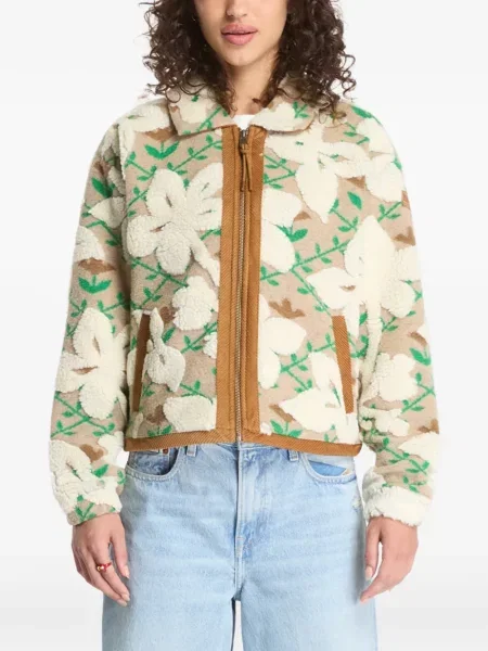 Fleece φλοράλ μπουφάν Napapijri με σχέδιο