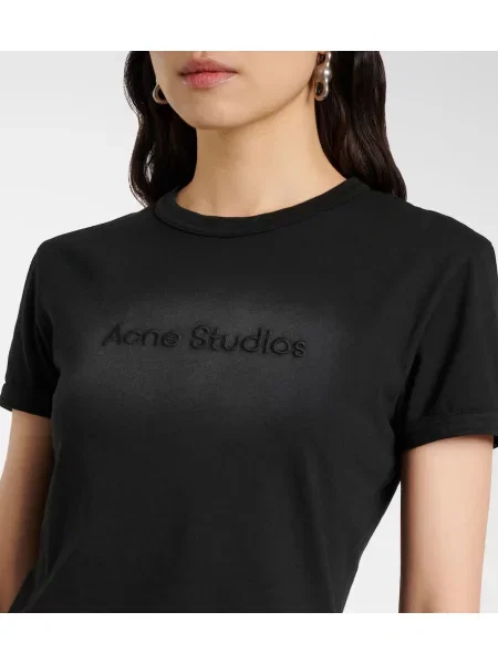 Tricou Acne Studios din jerseu negru
