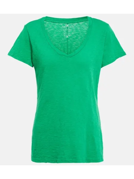 Tricou Velvet de catifea verde
