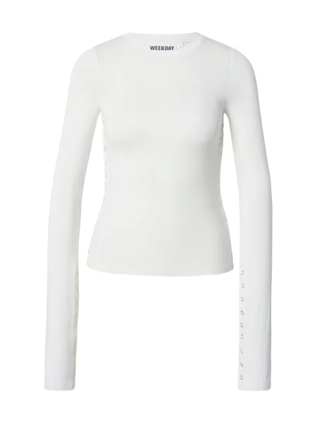 WEEKDAY Tricou Mina' alb