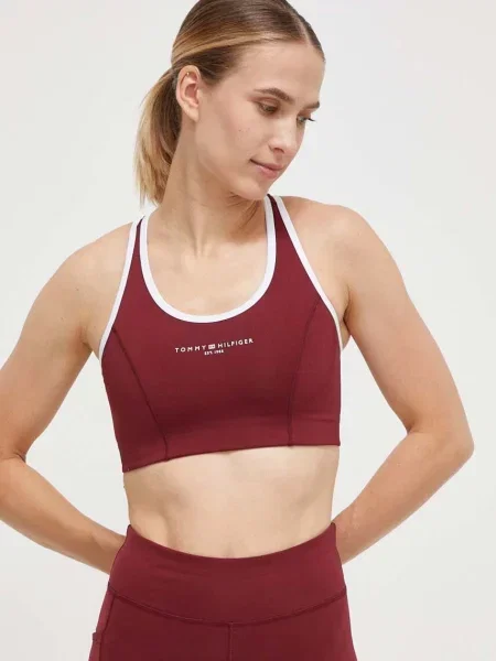 Спортен сутиен Tommy Hilfiger бордо