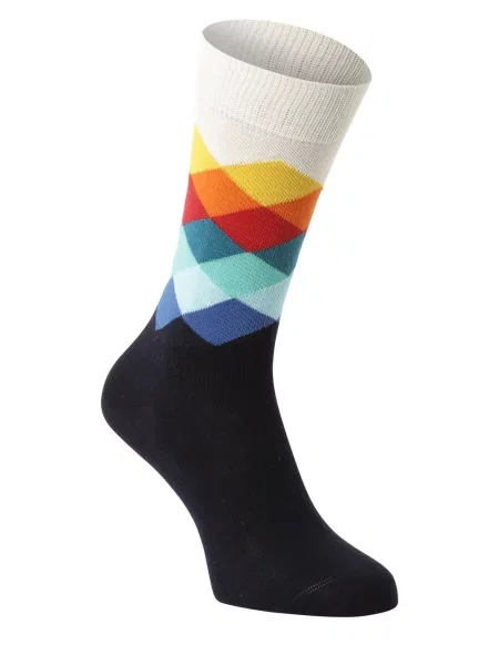 Happy Socks skarpety z drobnej dzianiny KobietyMężczyźni drobna dzianina niebieski|wielokolorowy niebieskie