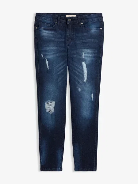 Dżinsy SKINNY ze stretchem mid waist niebieskie